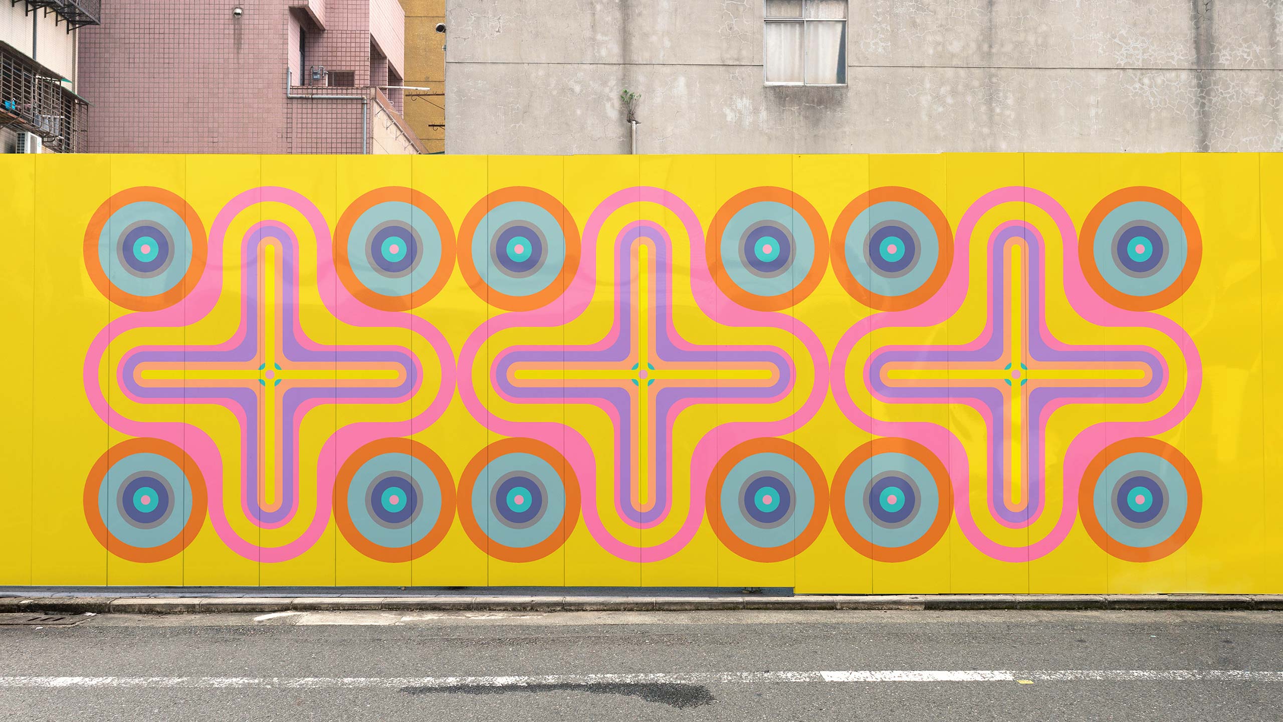 Hamster mural mockup
